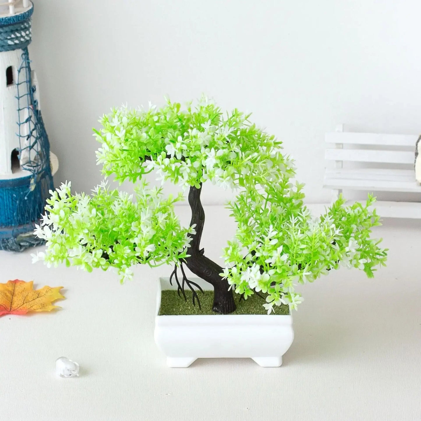 Plushyfe™ GreenGlow – Mini Artificial Plastic Tree for Home