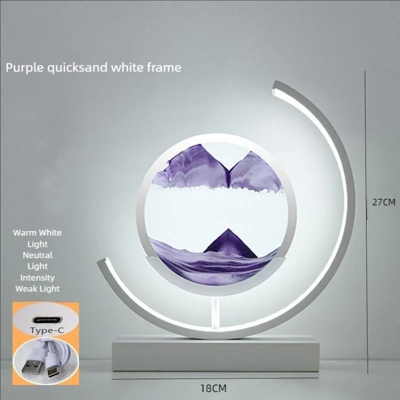 Plushyfe™ GlowWave™ – Hypnotic LED Quicksand Art Lamp