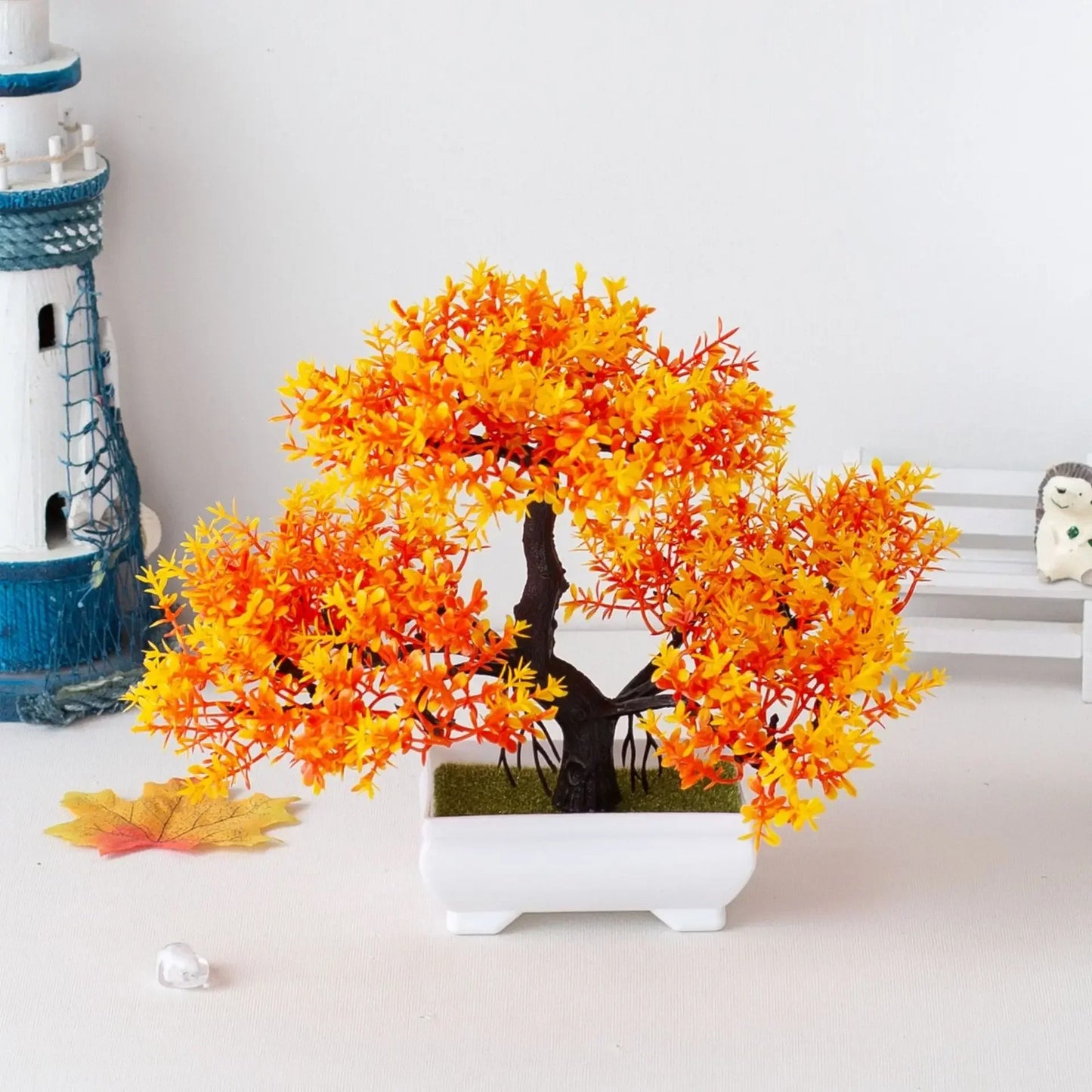 Plushyfe™ GreenGlow – Mini Artificial Plastic Tree for Home