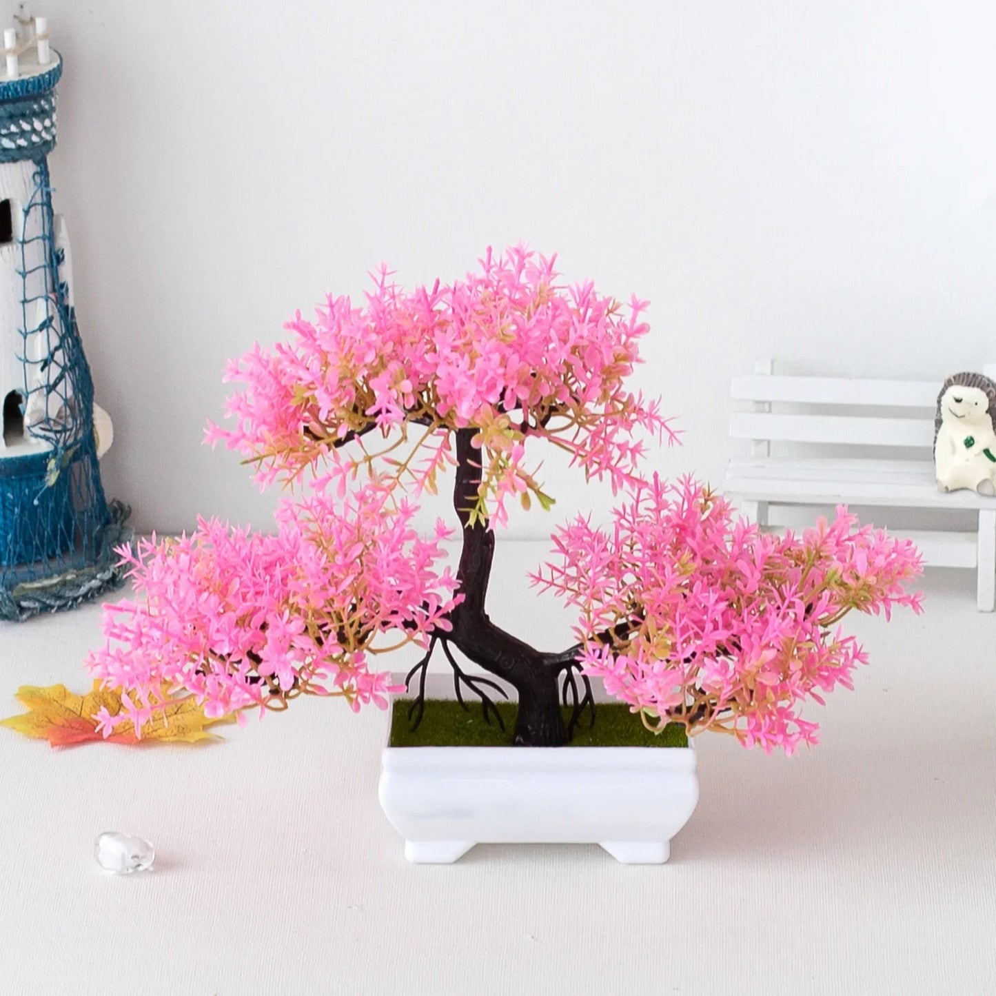 Plushyfe™ GreenGlow – Mini Artificial Plastic Tree for Home