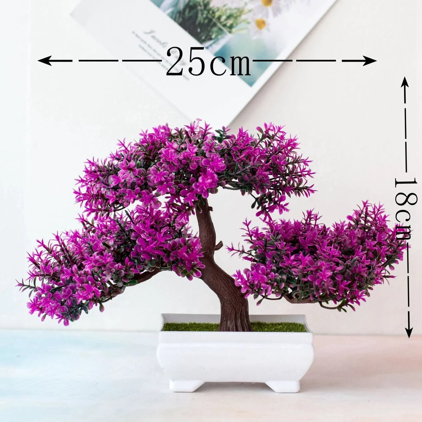 Plushyfe™ GreenGlow – Mini Artificial Plastic Tree for Home