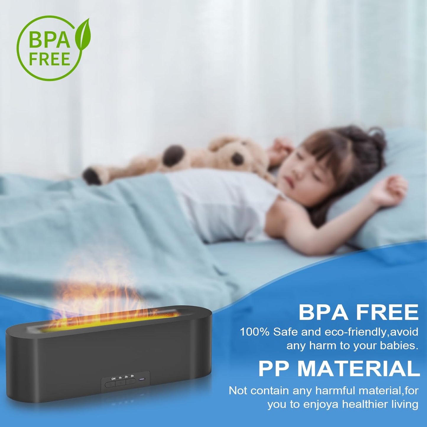 Plushyfe™ EmberMist – Relaxing Aromatherapy Flame Humidifier