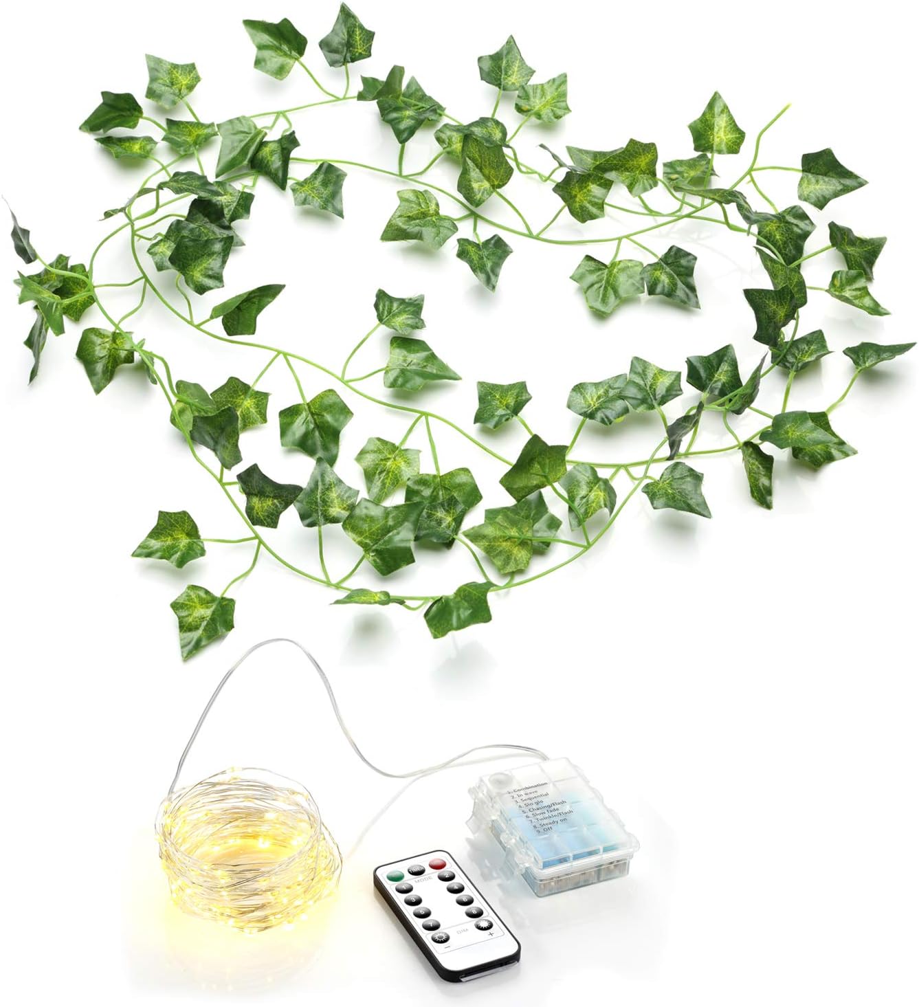 Plushyfe™ EverGlow – 3m Silk Creeper Leaf String Lights