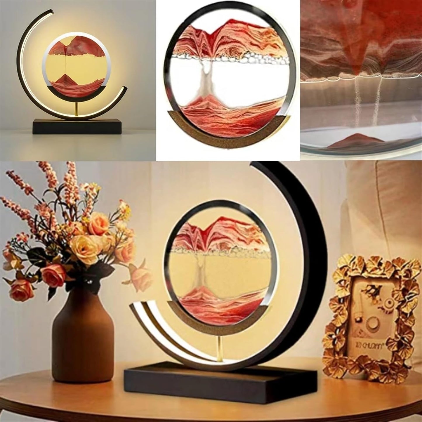 Plushyfe™ GlowWave™ – Hypnotic LED Quicksand Art Lamp