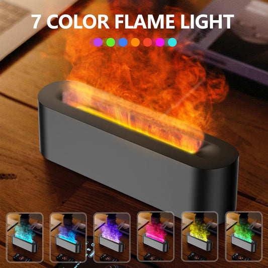 Plushyfe™ EmberMist – Relaxing Aromatherapy Flame Humidifier