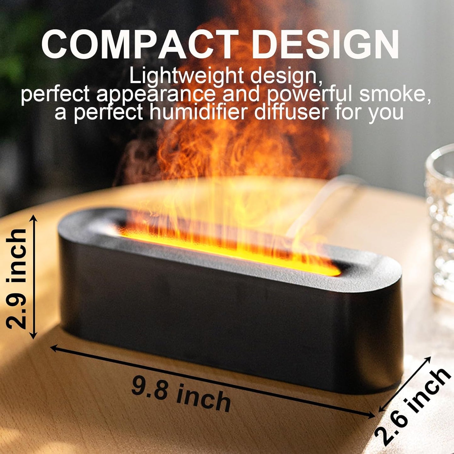 Plushyfe™ EmberMist – Relaxing Aromatherapy Flame Humidifier