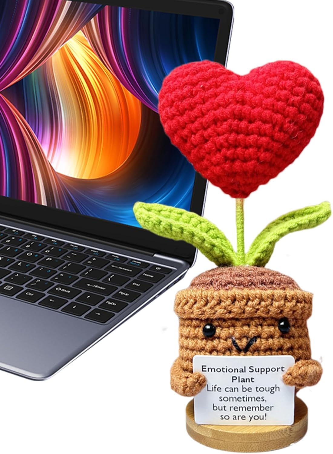 Plushyfe™ LoveKnot – Woven Heart Flower Energy Keepsake