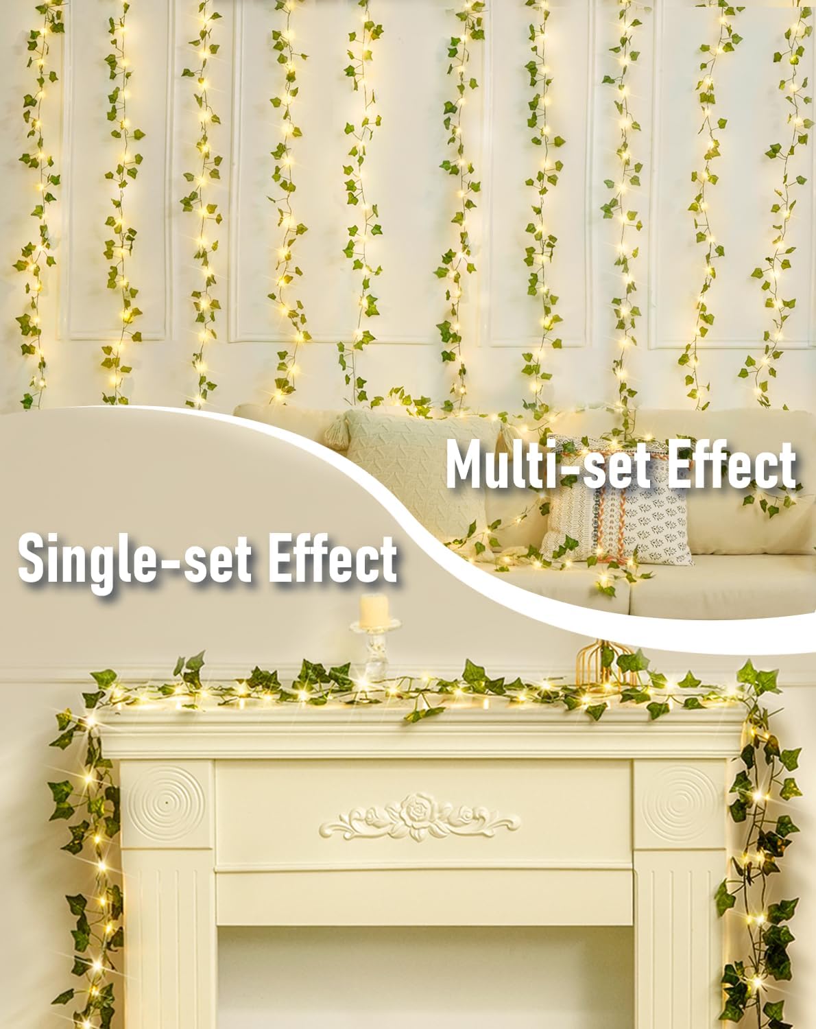 Plushyfe™ EverGlow – 3m Silk Creeper Leaf String Lights