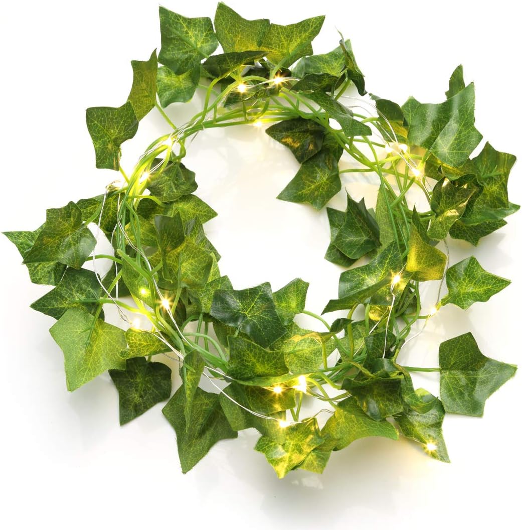Plushyfe™ EverGlow – 3m Silk Creeper Leaf String Lights