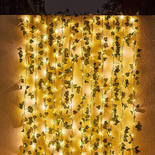 Plushyfe™ EverGlow – 3m Silk Creeper Leaf String Lights