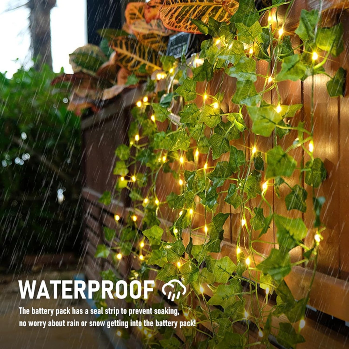 Plushyfe™ EverGlow – 3m Silk Creeper Leaf String Lights