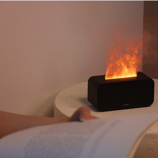 Plushyfe™ EmberMist – Relaxing Aromatherapy Flame Humidifier