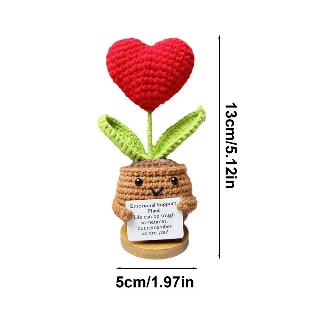 Plushyfe™ LoveKnot – Woven Heart Flower Energy Keepsake