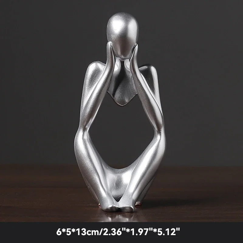 Plushyfe™ MindPose – Nordic Thinker Yoga Statue