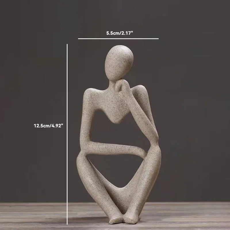Plushyfe™ MindPose – Nordic Thinker Yoga Statue