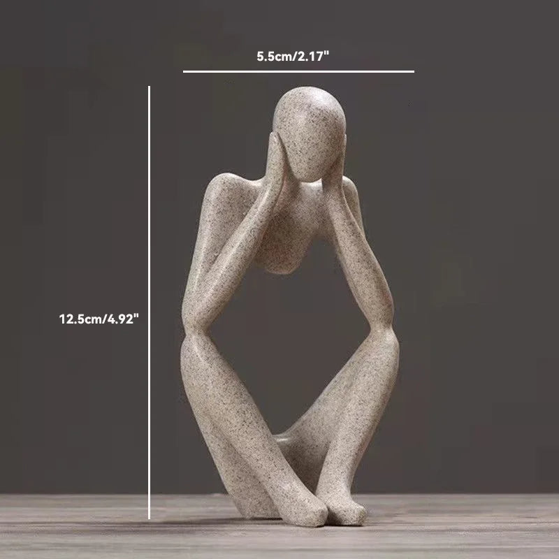 Plushyfe™ MindPose – Nordic Thinker Yoga Statue