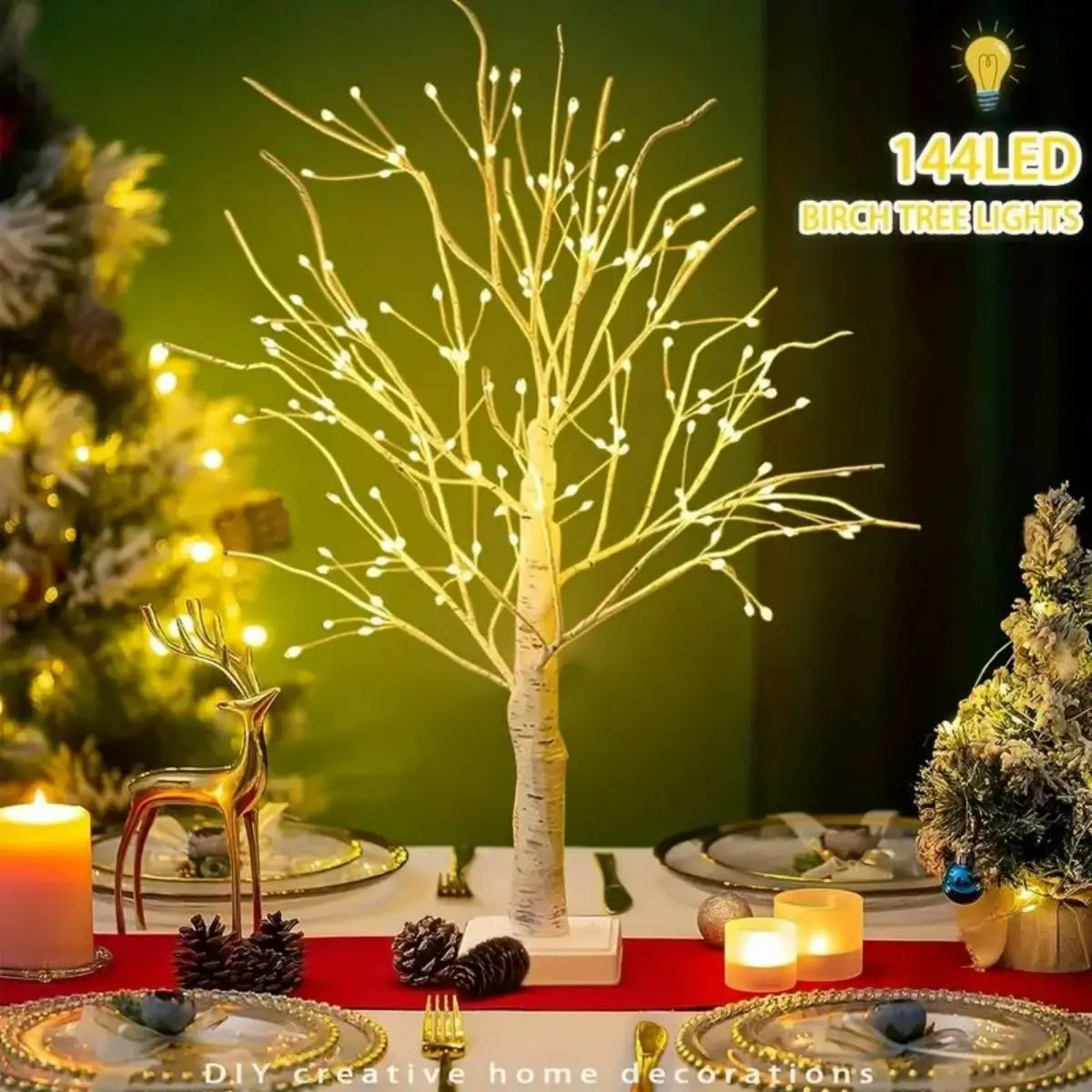 Plushyfe™ GlowBirch – LED Birch Tree Lights