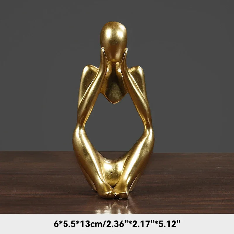 Plushyfe™ MindPose – Nordic Thinker Yoga Statue