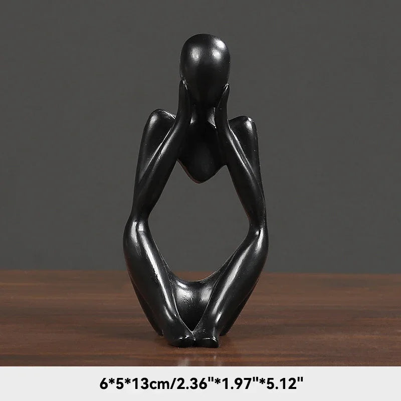 Plushyfe™ MindPose – Nordic Thinker Yoga Statue