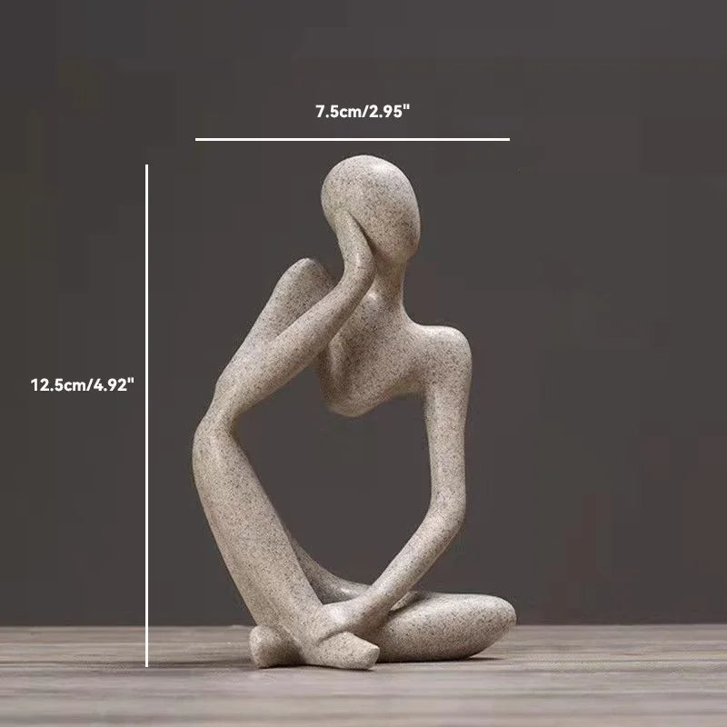 Plushyfe™ MindPose – Nordic Thinker Yoga Statue